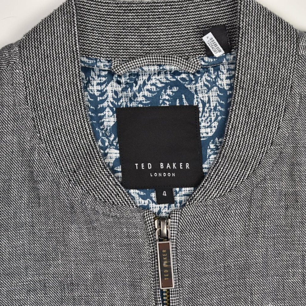 Ted Baker Rollin Linen Bomber Jacket 4 - Picture 6 of 8